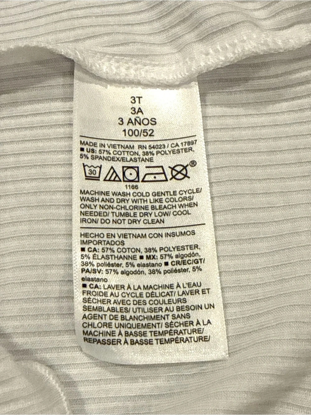 Old Navy Toddler Girls' White Short-Sleeve Lettuce-Edge T-Shirt, Size‎ 3T